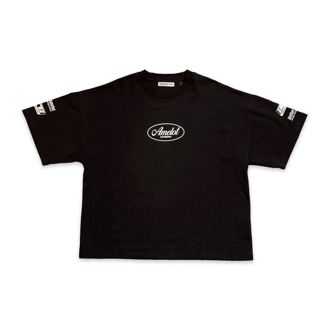 Atelier Amelot - T-shirt Luxe Black Racing - Coupe Boxy
