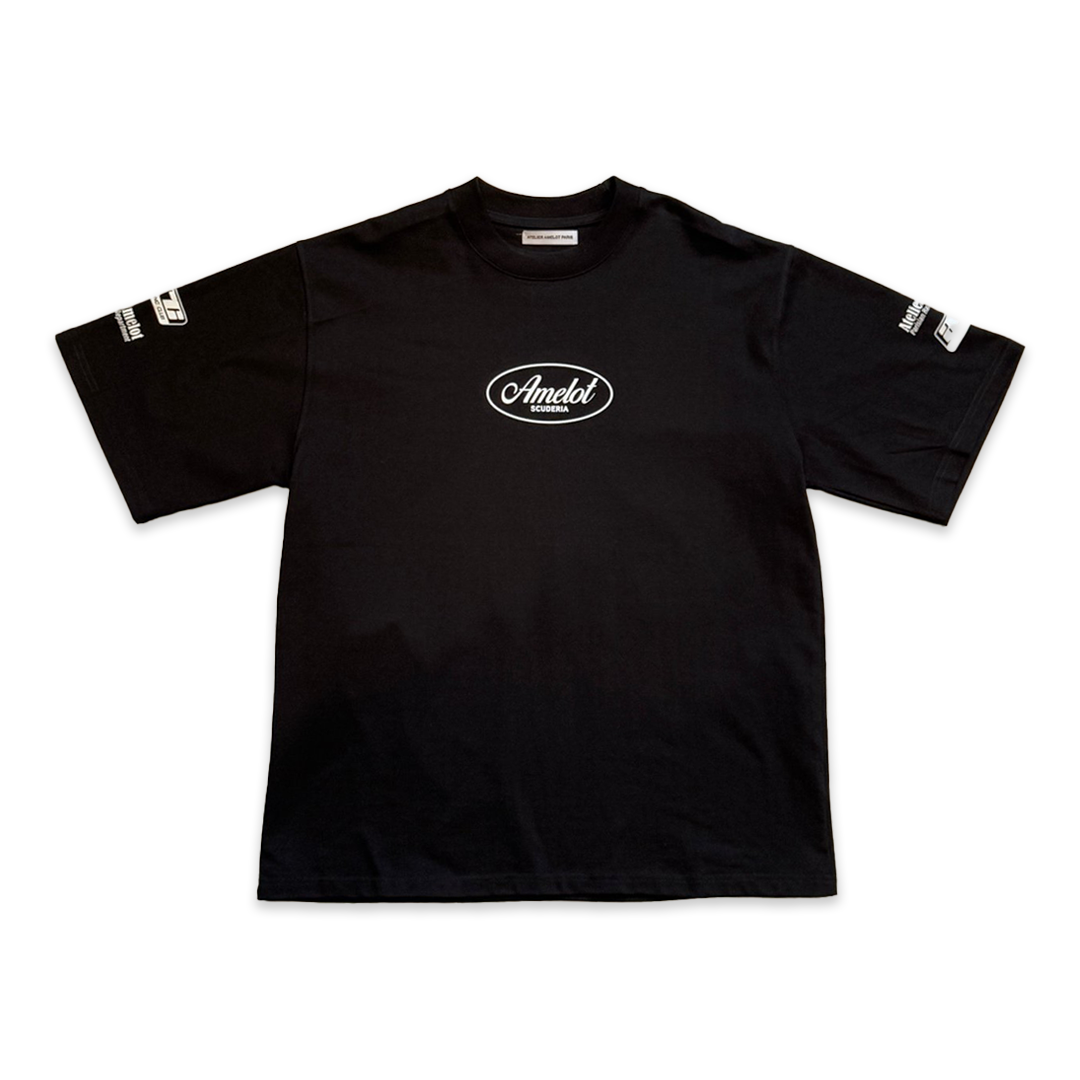 Atelier Amelot - T-shirt Ultra Luxe Black Racing - Coupe Oversize