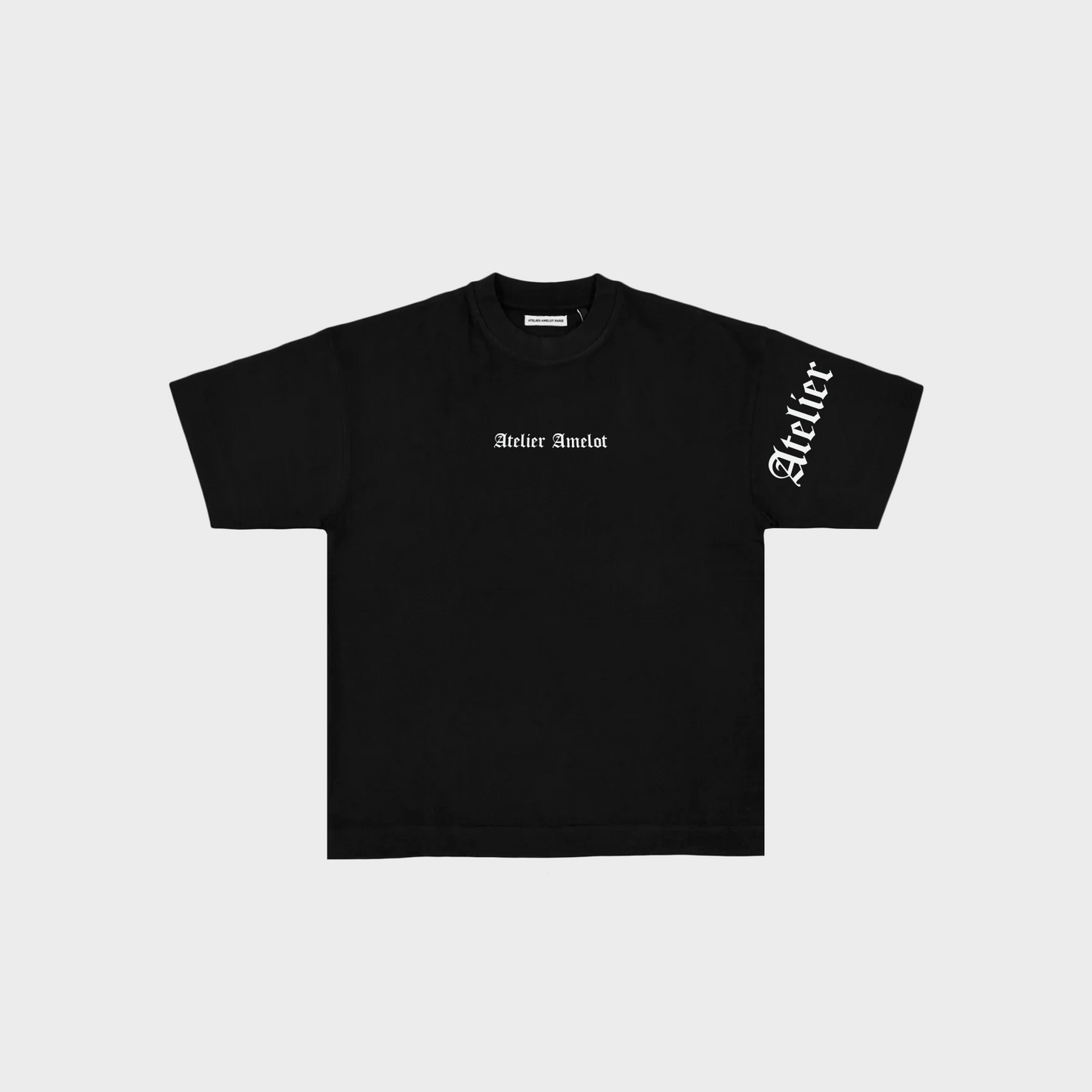 Atelier Amelot - T-shirt luxe Black Old English - Coupe Oversize