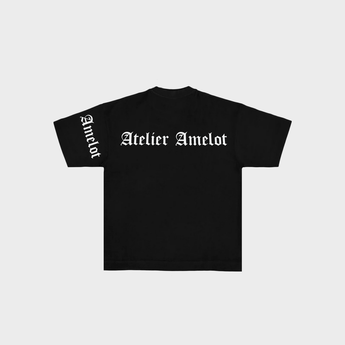 Atelier Amelot - T-shirt luxe Black Old English - Coupe Oversize