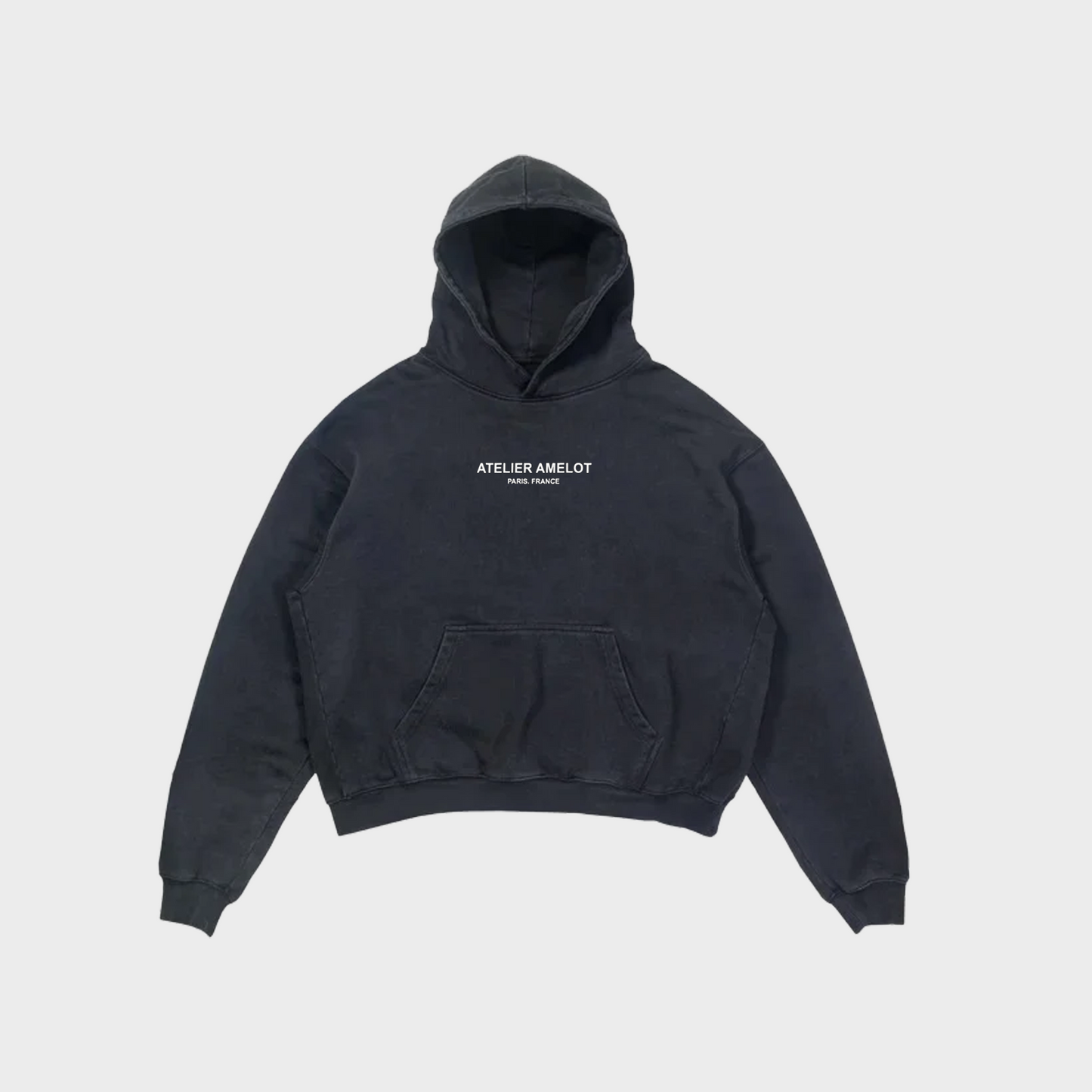 Atelier Amelot - Hoodie Luxe Vintage Black Thank you Champs-Elysées - Coupe Oversize