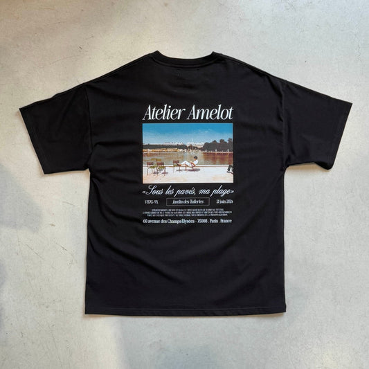 Atelier Amelot - T-shirt Luxe Black Jardin - Coupe Oversize