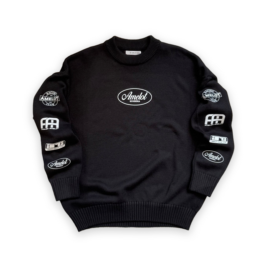 Atelier Amelot - Sweat Wool Luxe Black Racing - Coupe Oversize