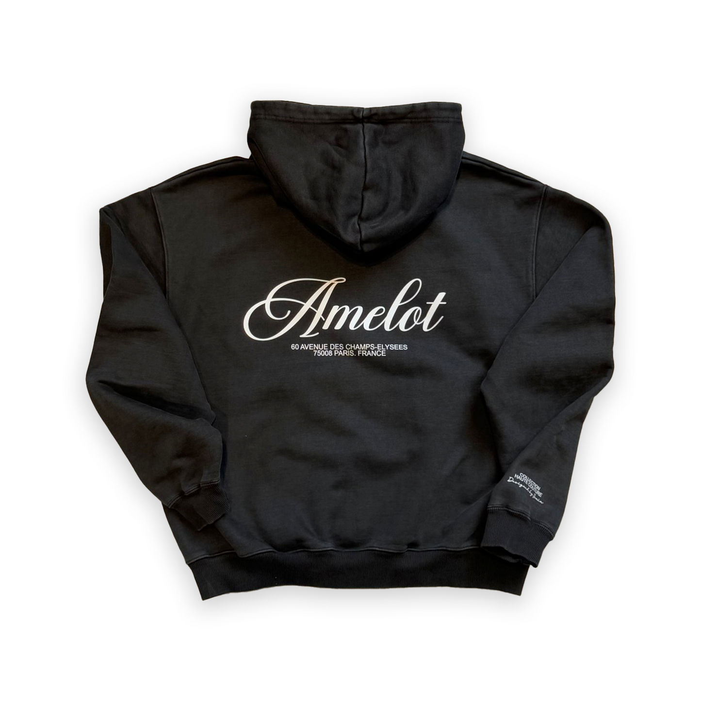 Atelier Amelot - Hoodie Luxe Vintage Black Haute Couture - Coupe Oversize